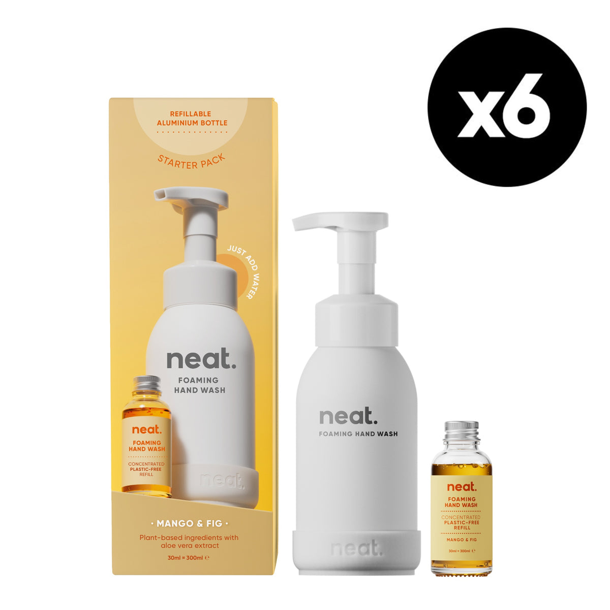 6x Foaming Hand Wash Starter Pack - Mango & Fig (1 case)